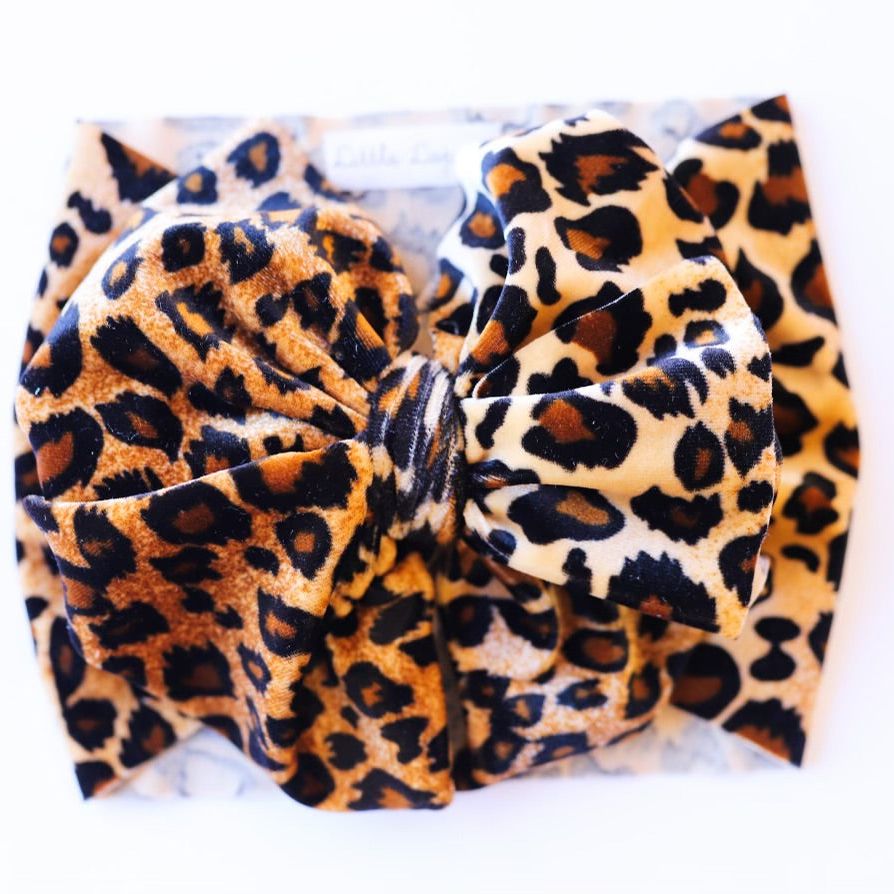 Leopard Velvet Messy Headwrap