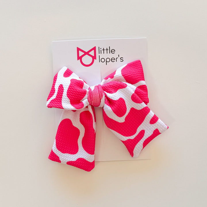 Hot Pink Cow Party Bows