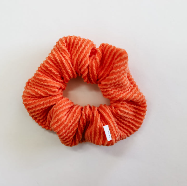 Orange Ribbed Scrunchie