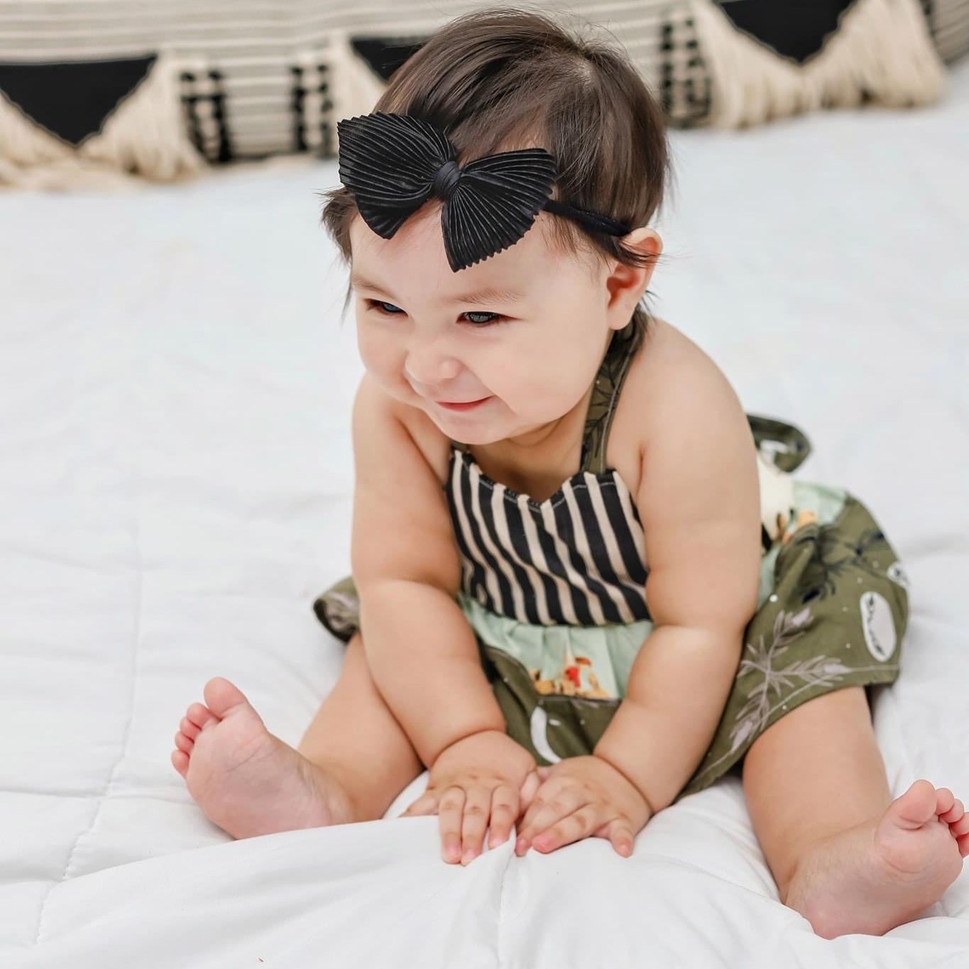 Pleated Burgundy Skinny Bow Set Of 3