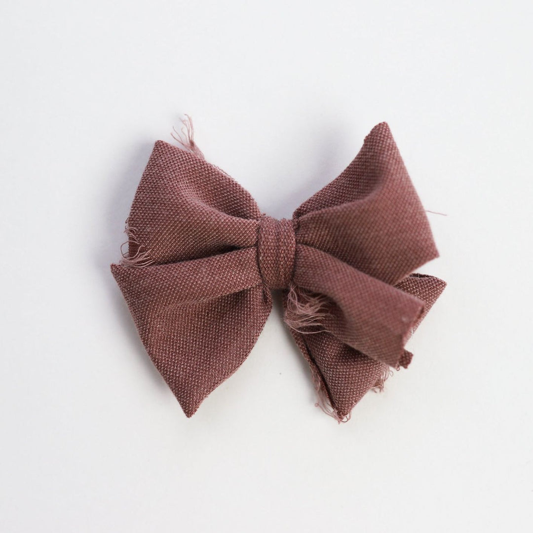 Fig Distressed Messy Bow