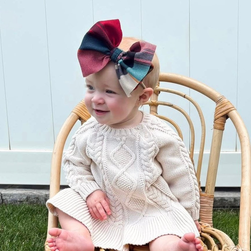 Plaid Fall Big + Skinny Bow