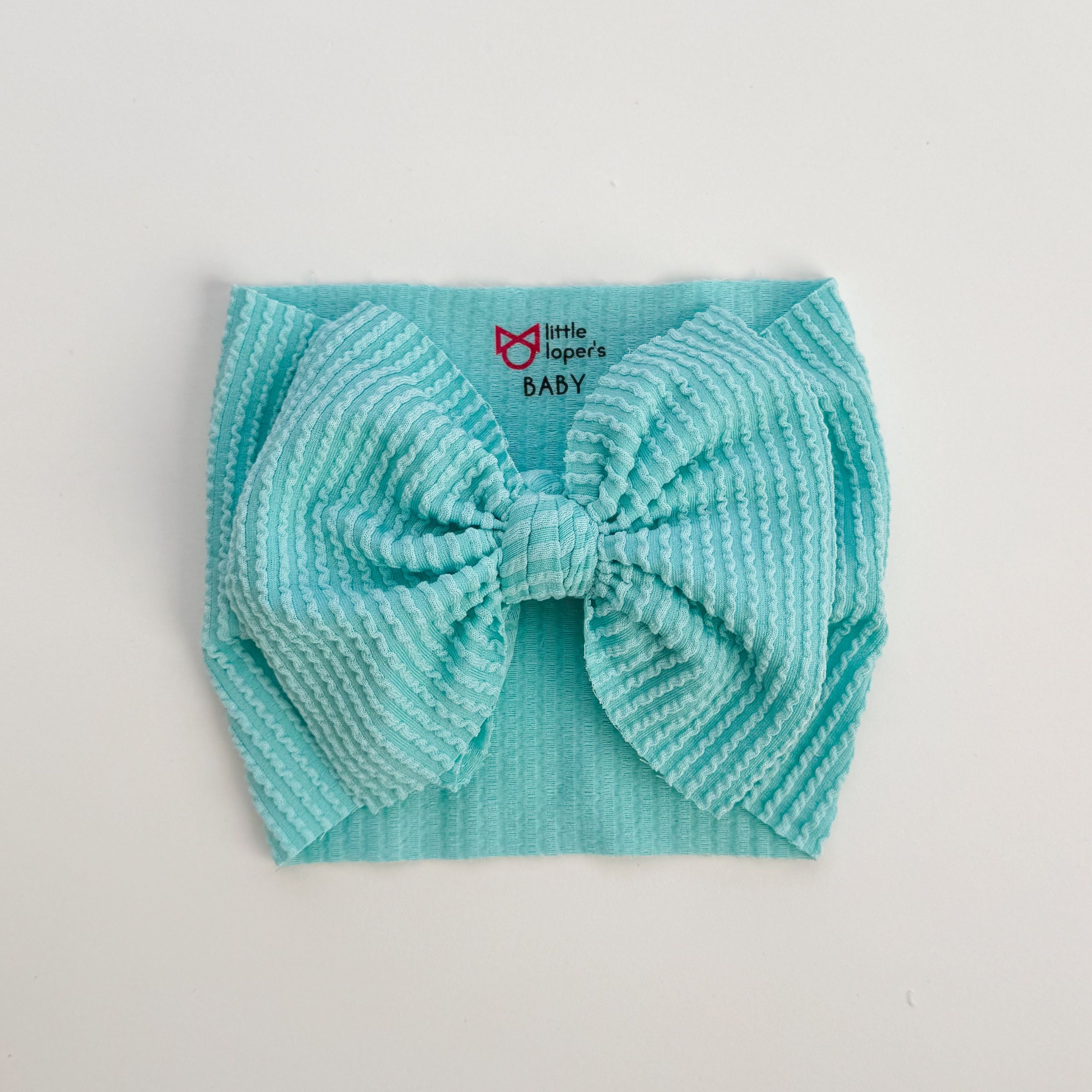 Aqua Cozy Ribbed Headwrap