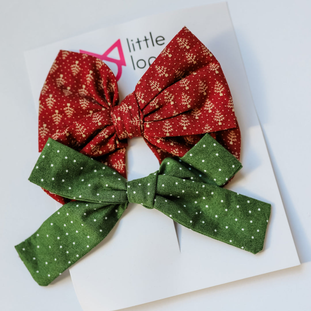 Trees and Dots Bow Set