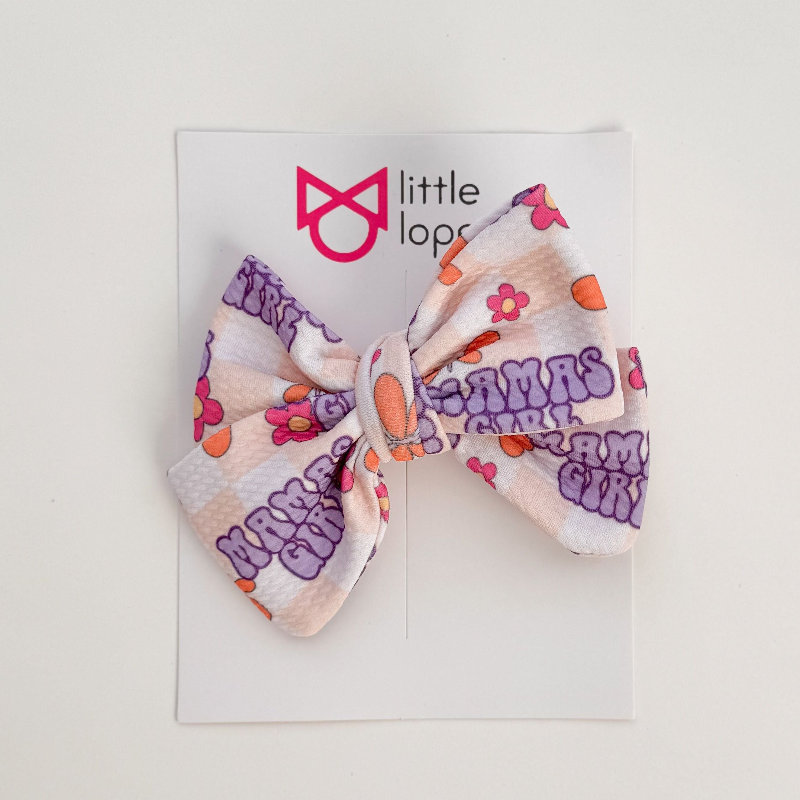 Mamas Girls Purple Party Bows