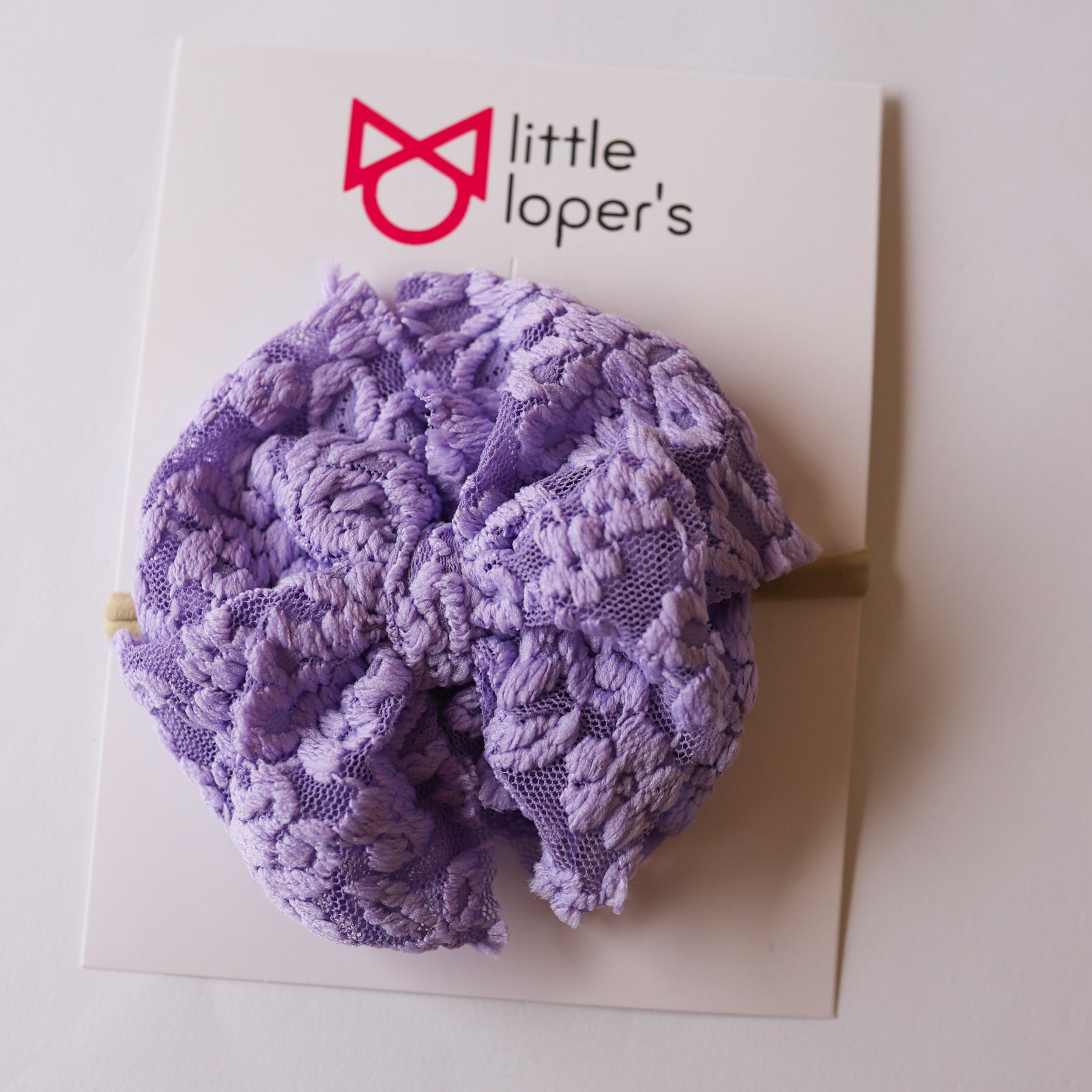 Lavender Lace Big + Skinny Bow