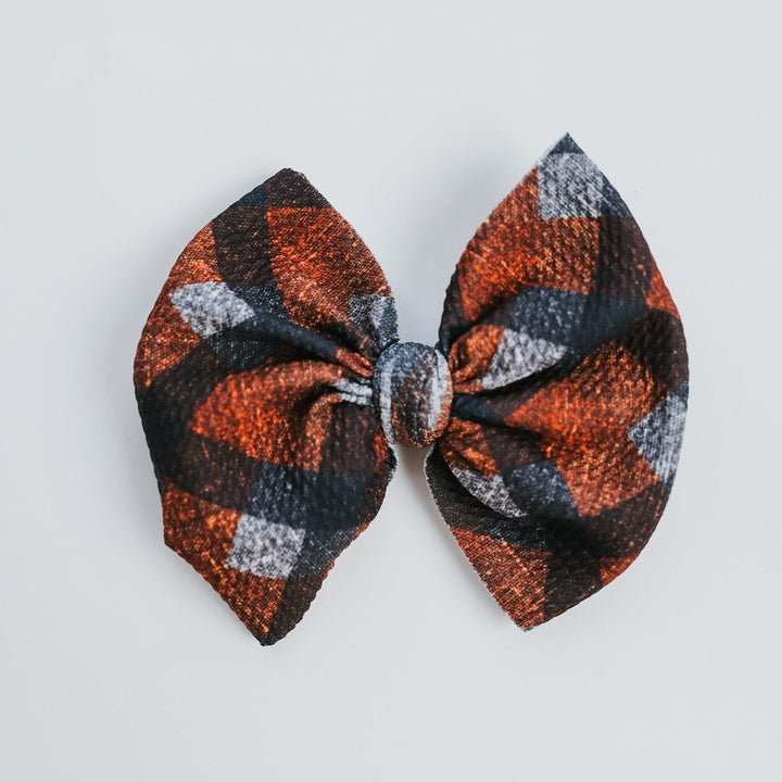 Plaid Sweater Bow