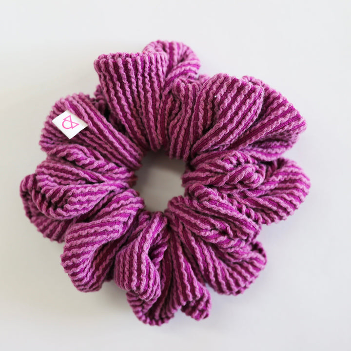 Purple Cozy Ribbed Scrunchie