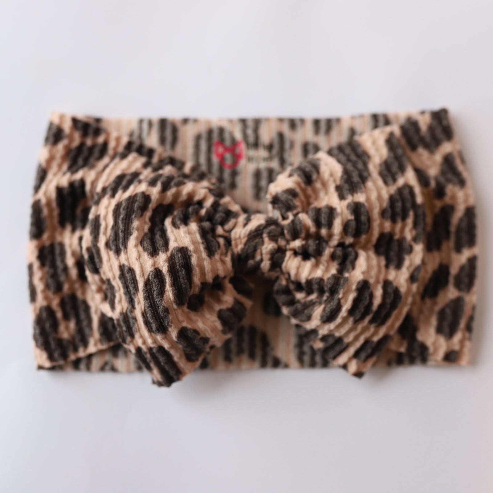 Latte Cheetah Ribbed Cozy Headwrap