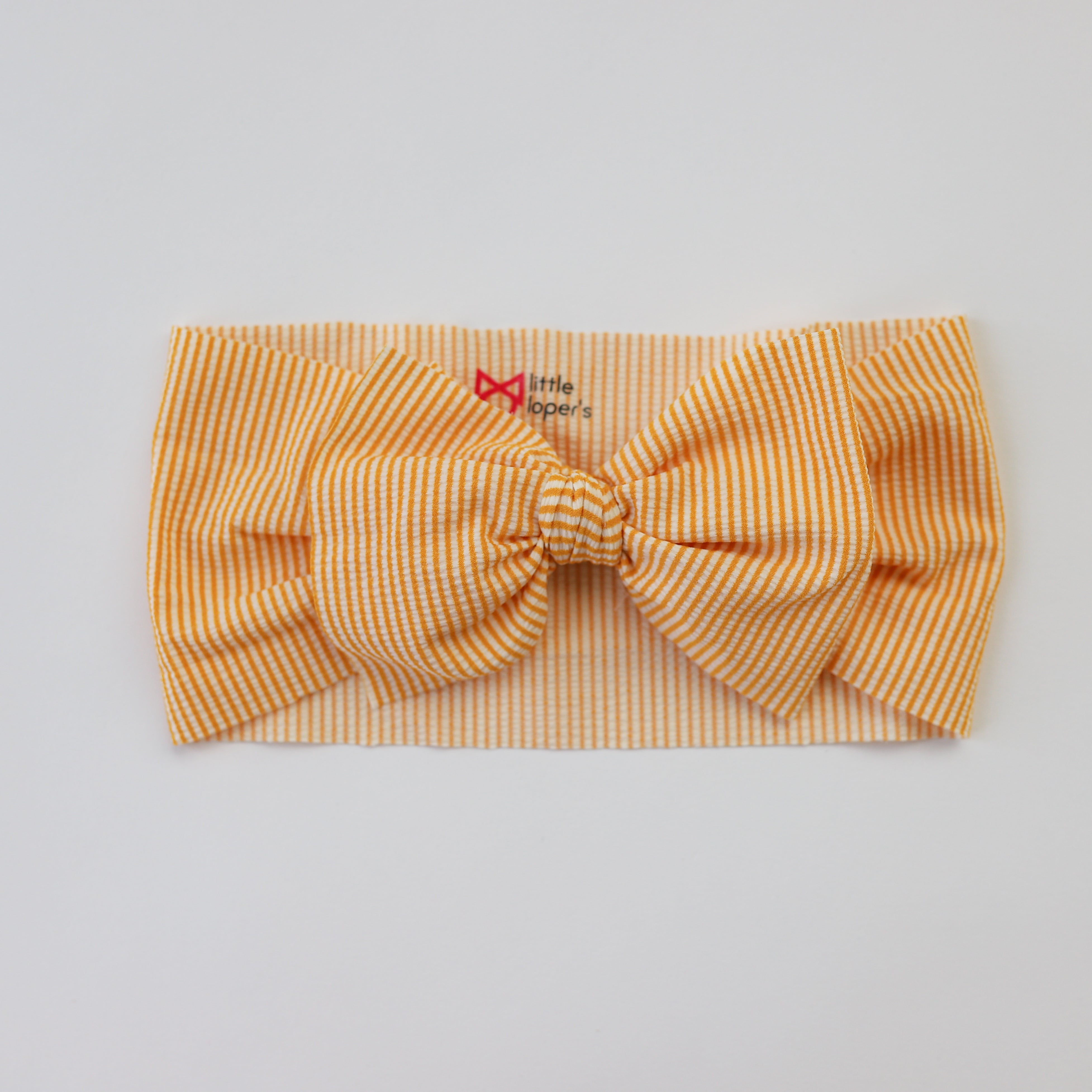 Yellow Seersucker Headwrap