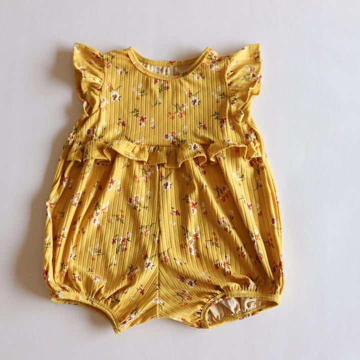Citrus Floral Bubble Romper
