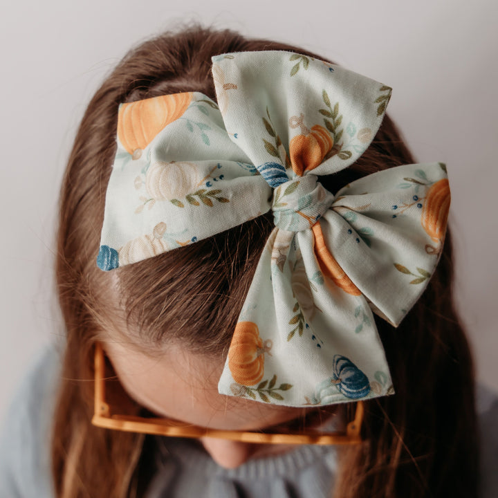 Classy Pumpkin Bow Set