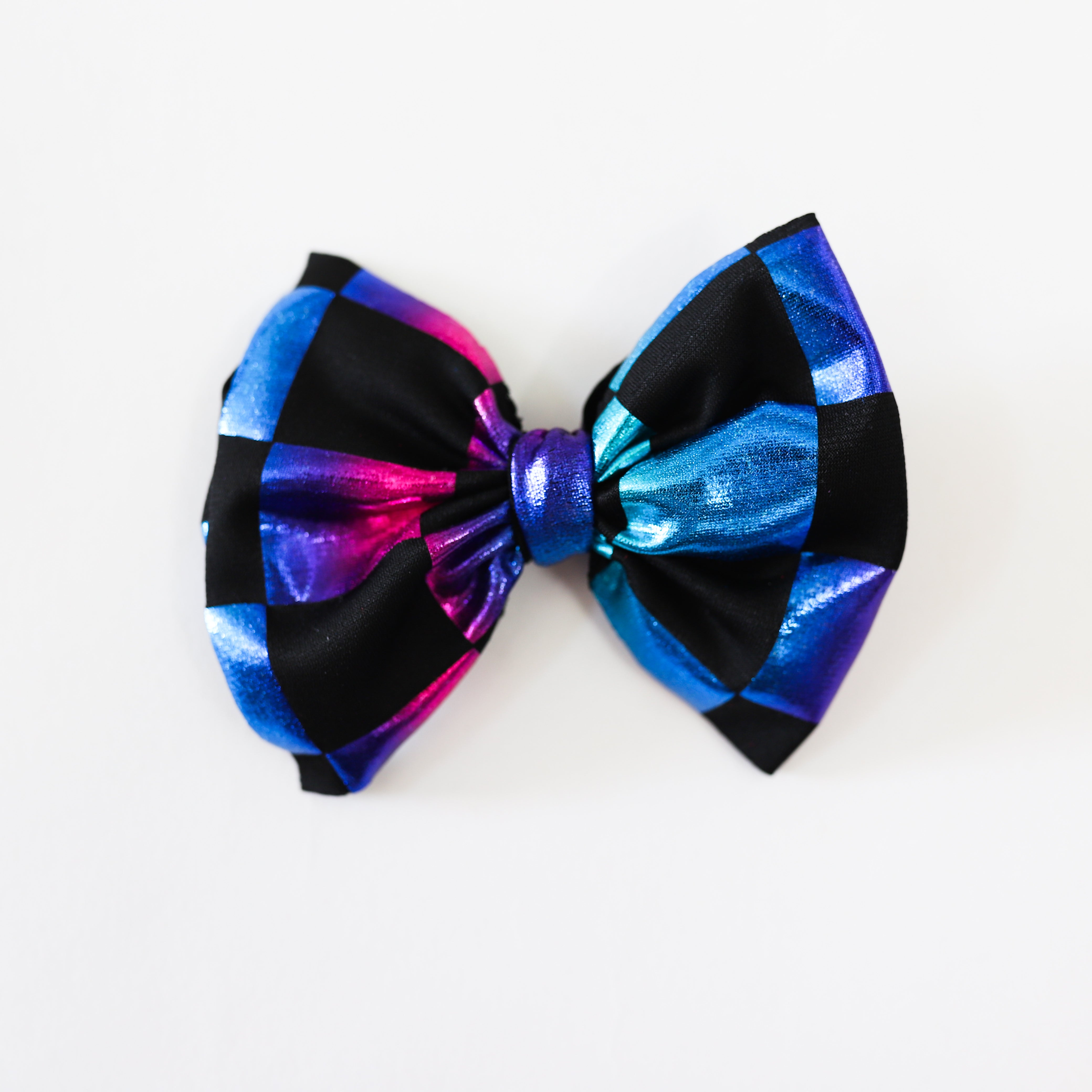 Cotton Candy Checker Bow