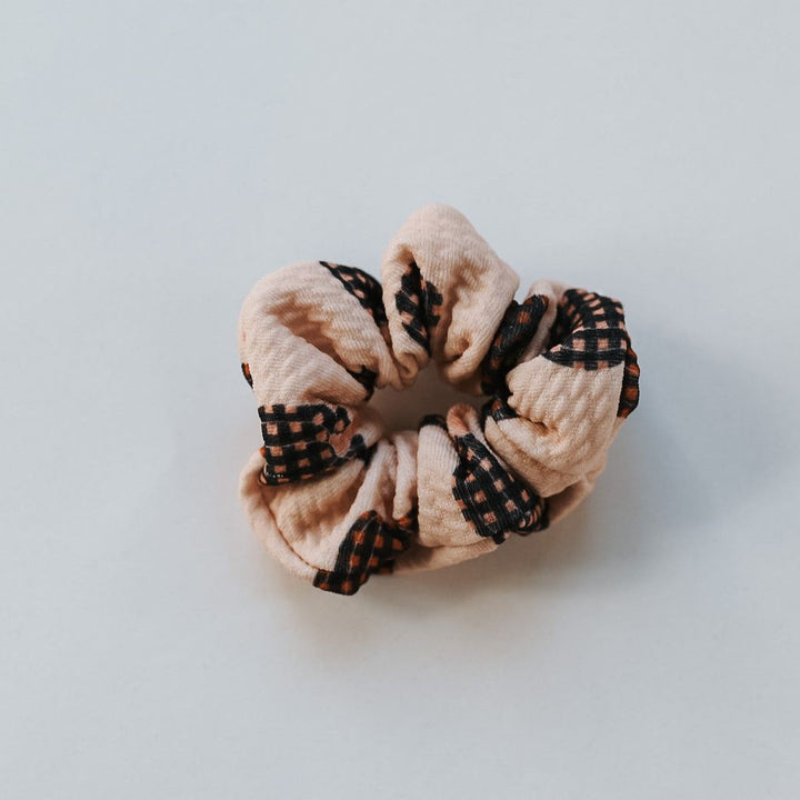 Gingham Pumpkin Scrunchie