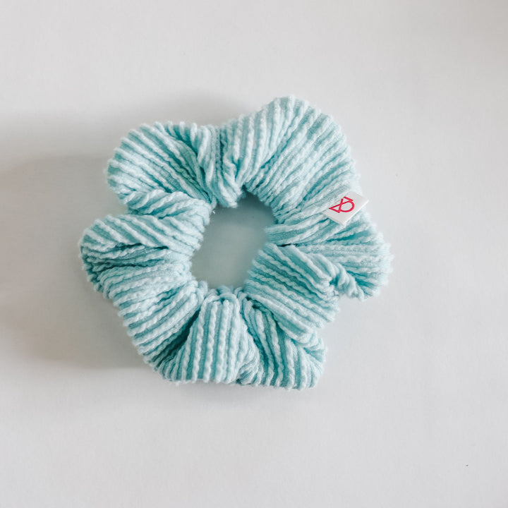 Frozen Blue Cozy Ribbed Scrunchie