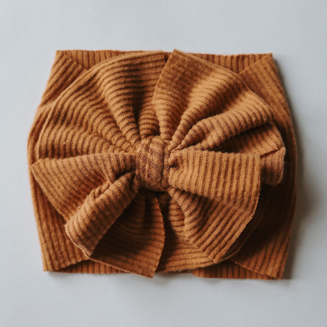Caramel Cashmere Ribbed Messy Headwrap
