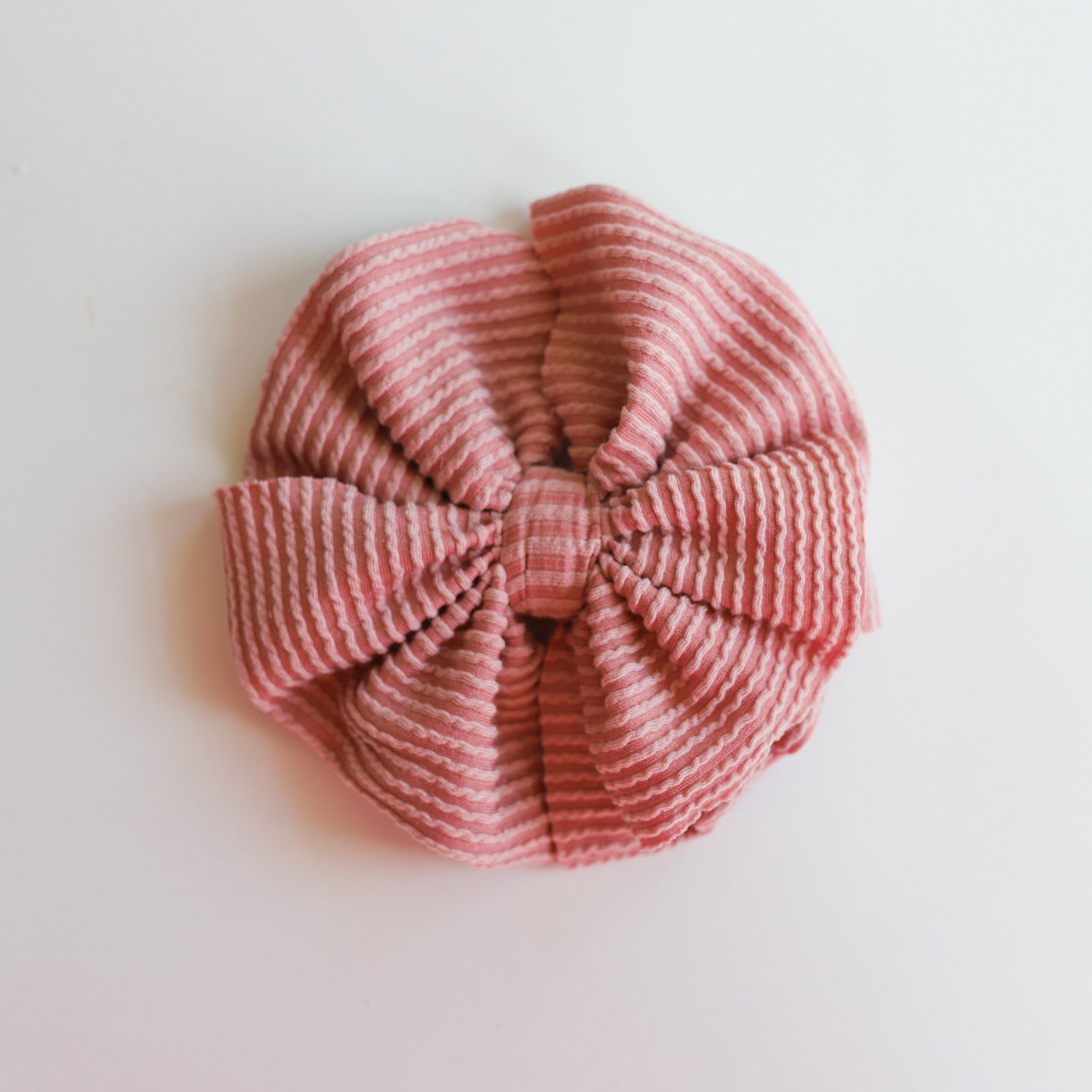 Mauve Cozy Ribbed Big + Skinny Bow