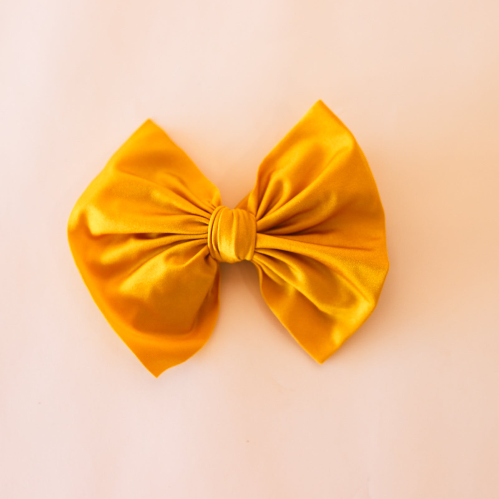 Mustard Satin Big + Skinny Bow