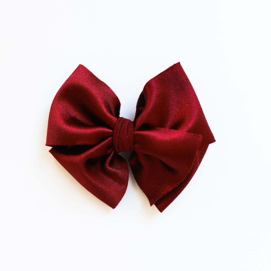 Burgundy Holiday Satin Bow