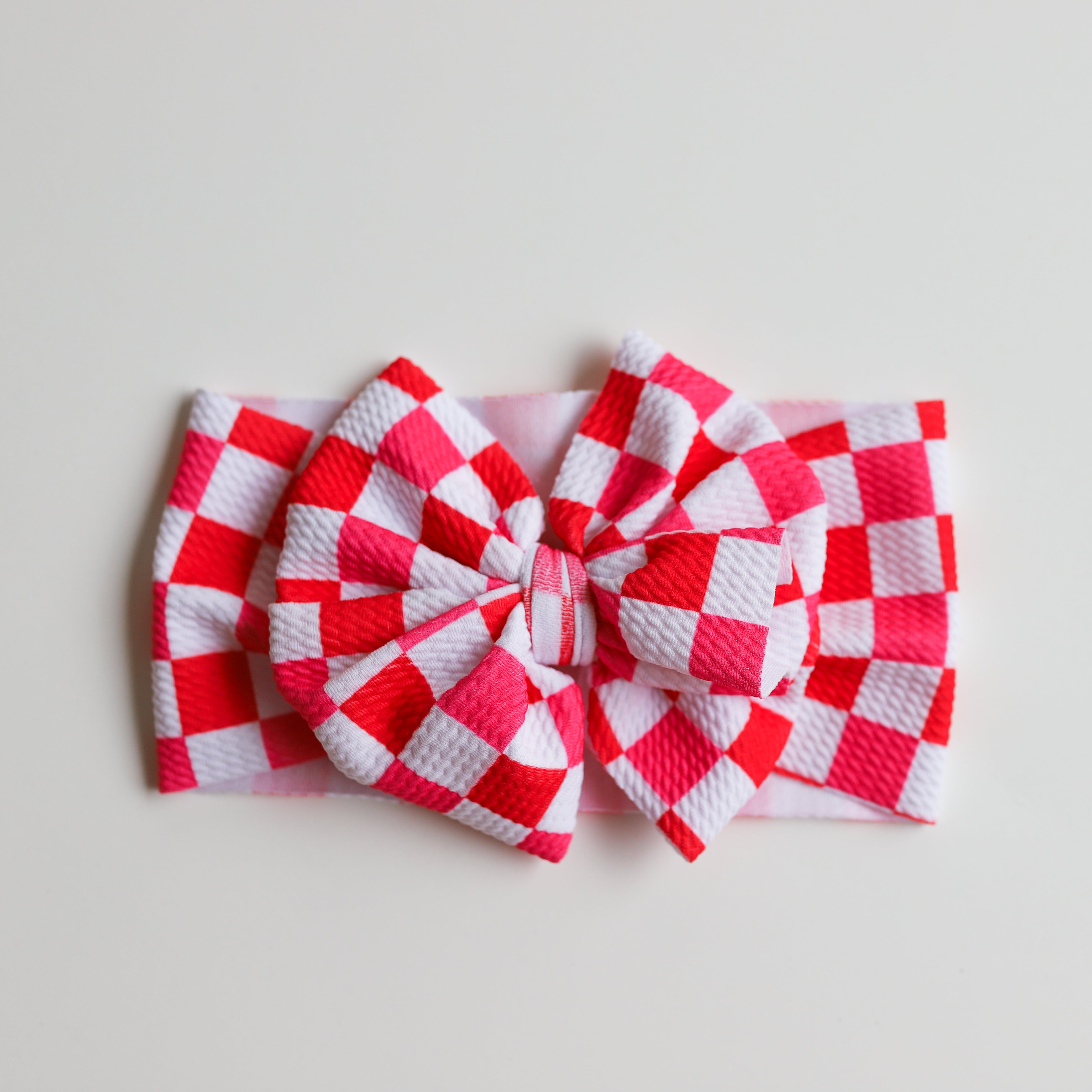 Strawberry Red Checkers Headwrap