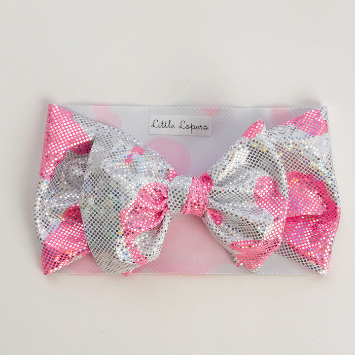 Pink Cow Shimmer Headwrap
