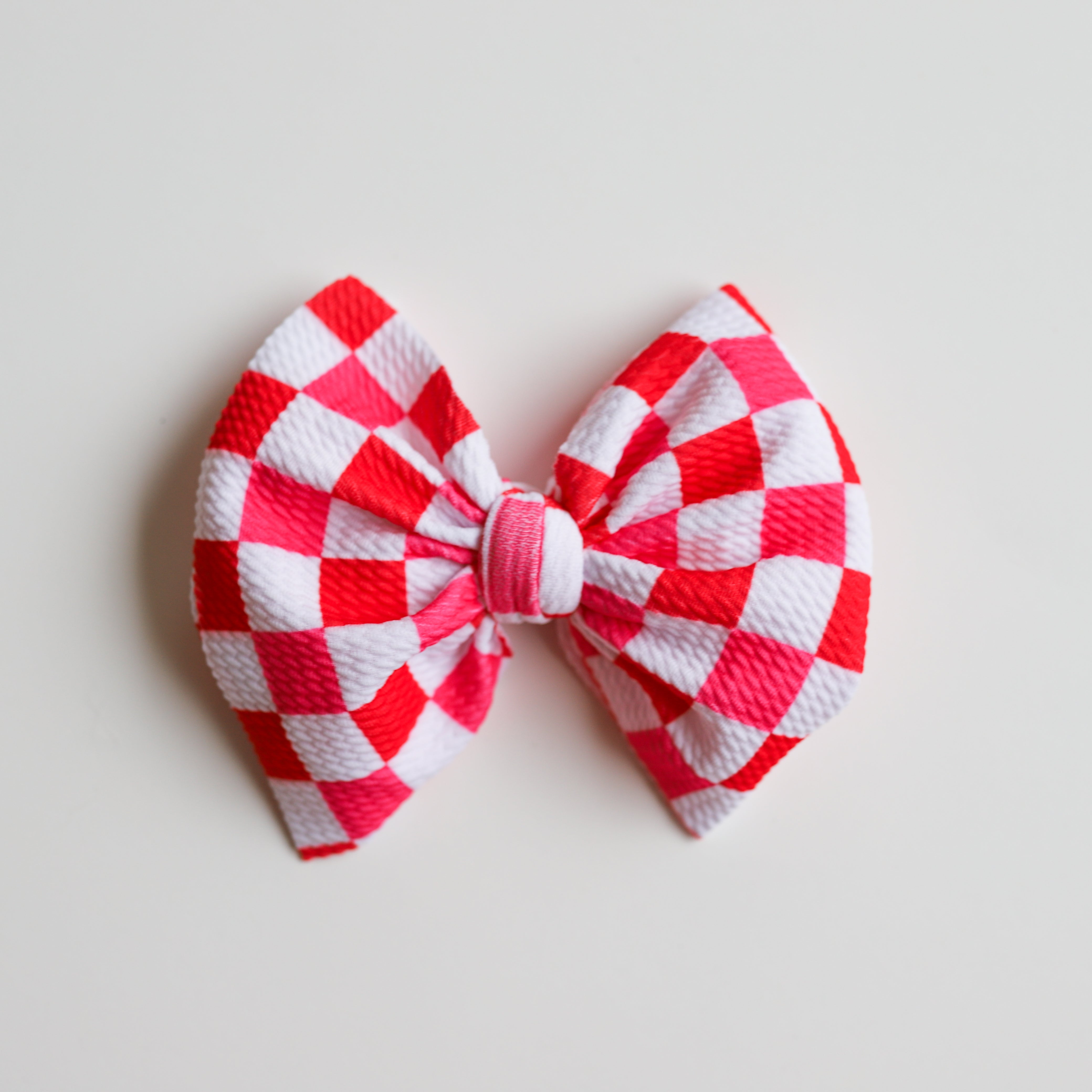 Strawberry Red Checkers Bow
