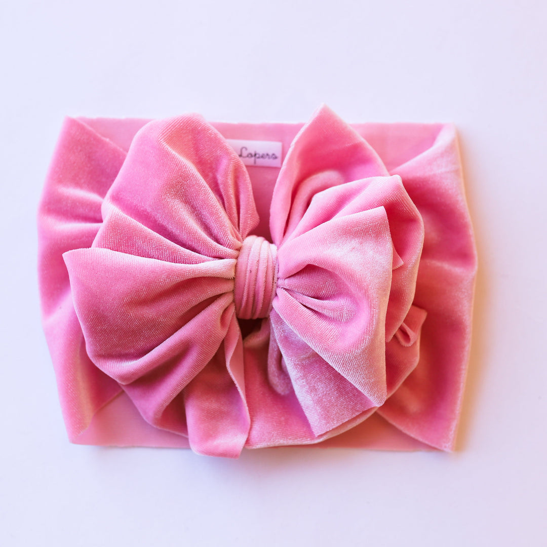 Light Pink Velvet Messy Headwrap
