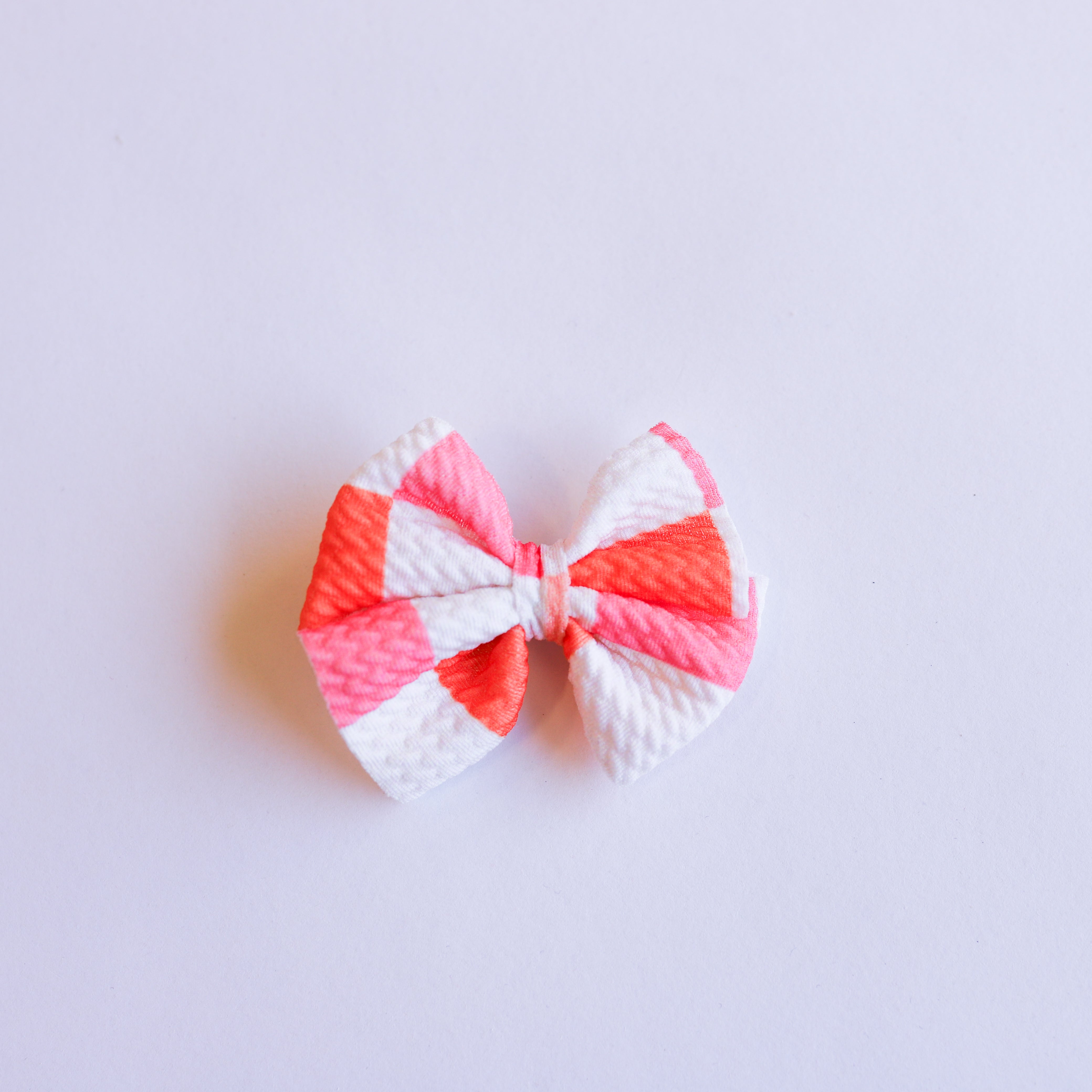 Peach Red Checker Butterfly and Dainty