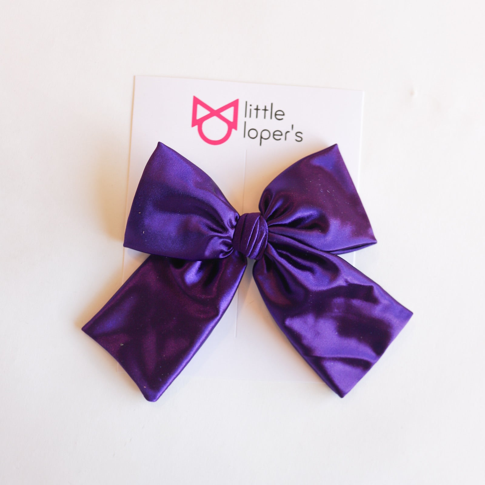 Satin Party Bow- ALLIGATOR CLIP