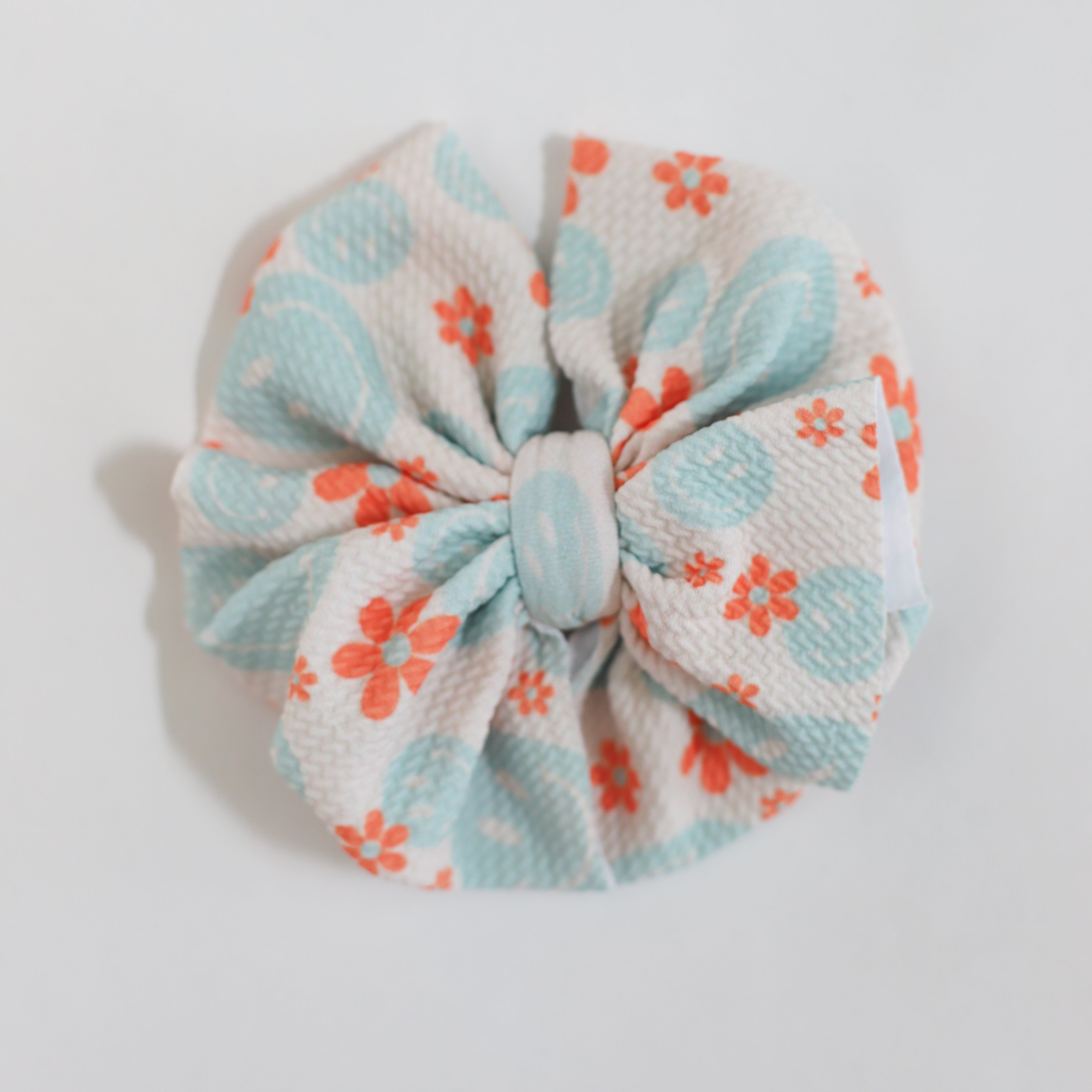 Blue Smiley  Bow