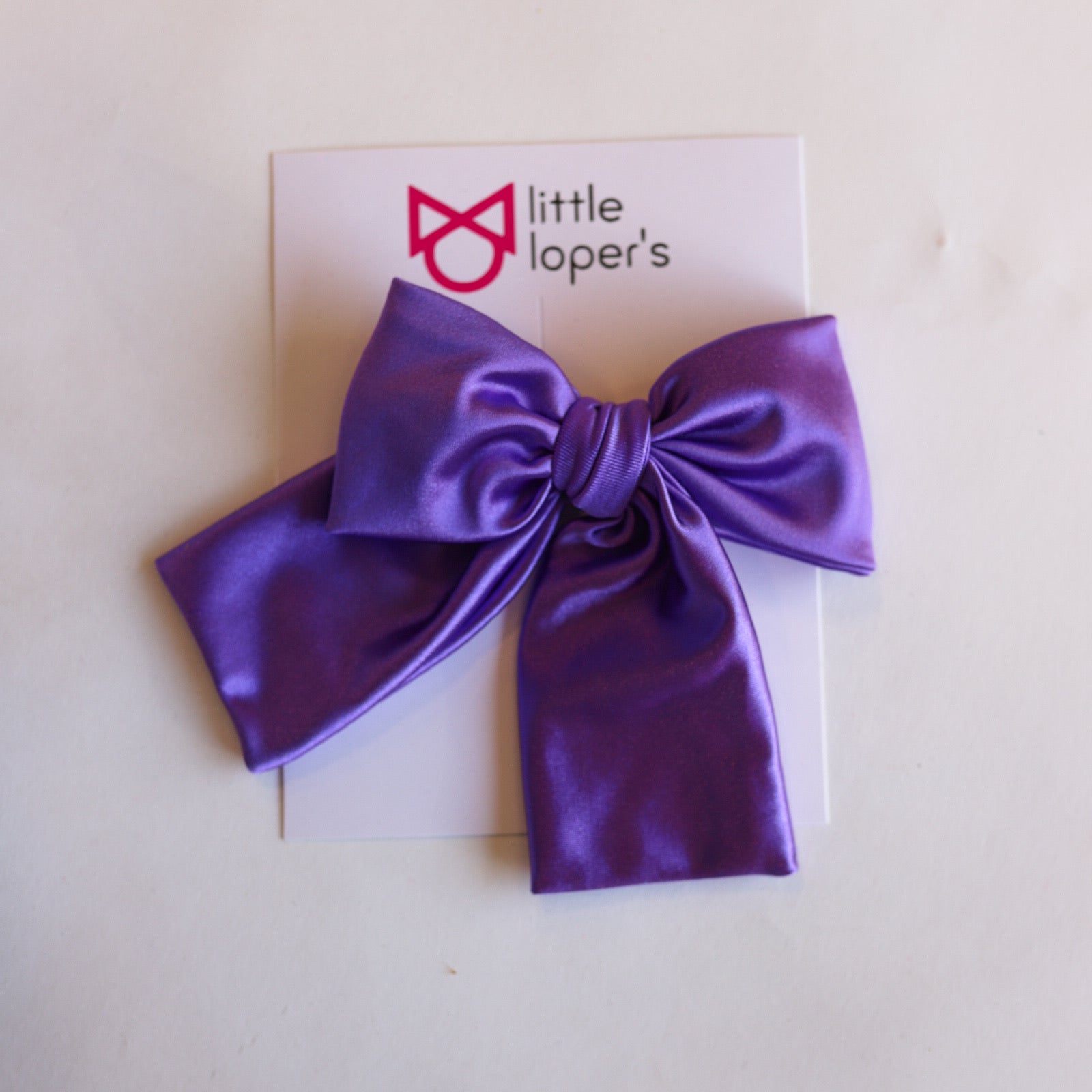 Satin Party Bow- ALLIGATOR CLIP