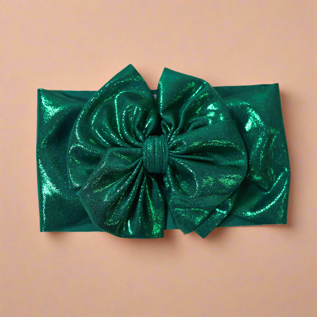 Dark Green Shimmer  Headwrap