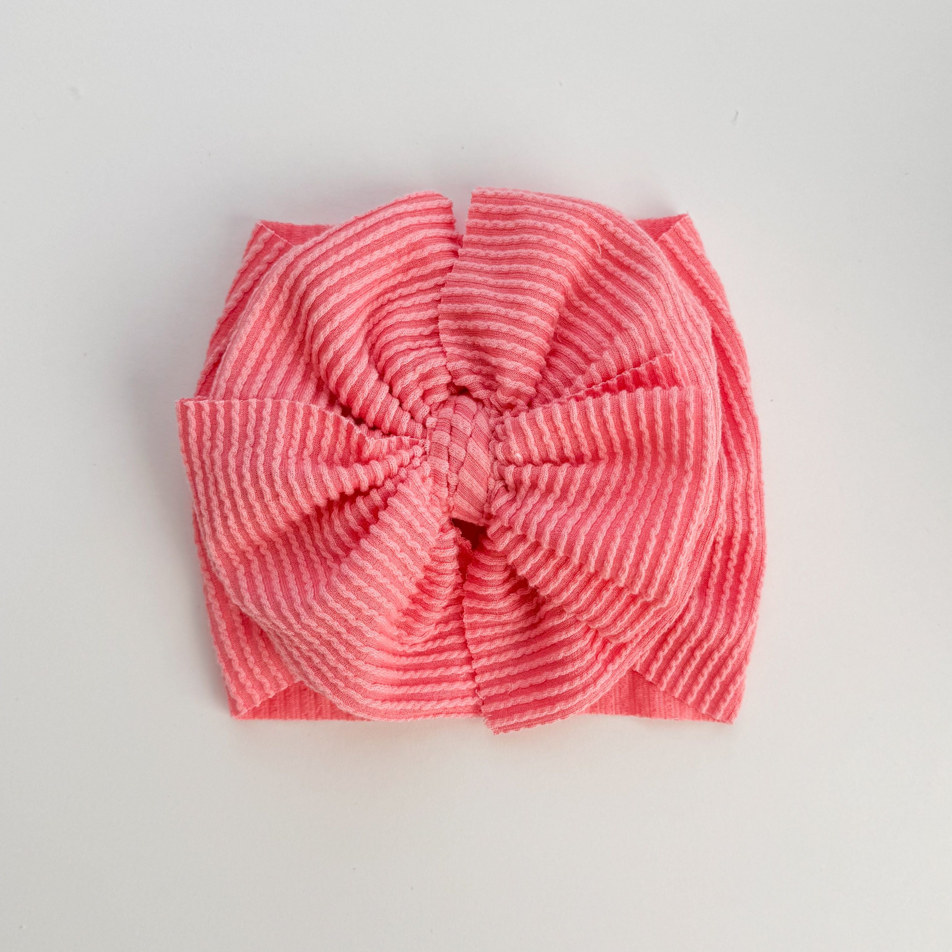 Coral Cozy Ribbed Headwrap