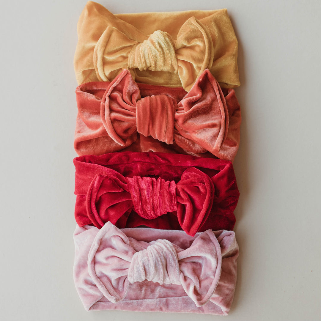 chunky velvet knot headbands