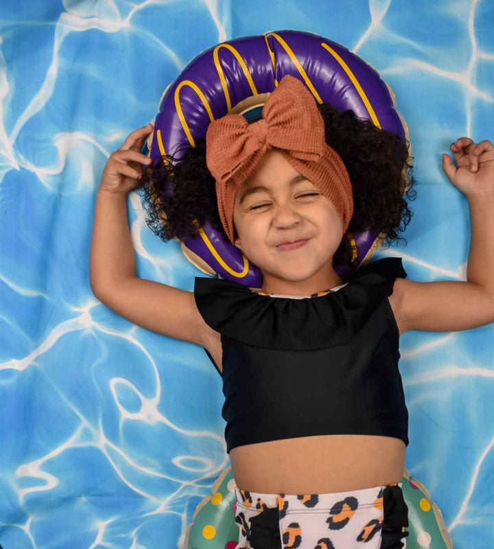 Ribbed Crinkled Swim Mini Headwraps