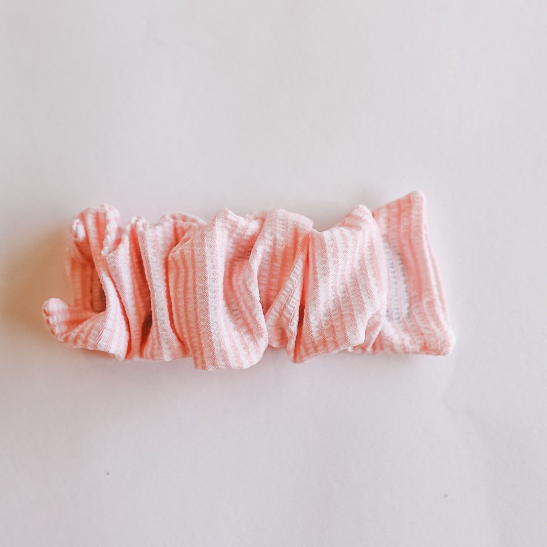 Pink Seersucker Ruched