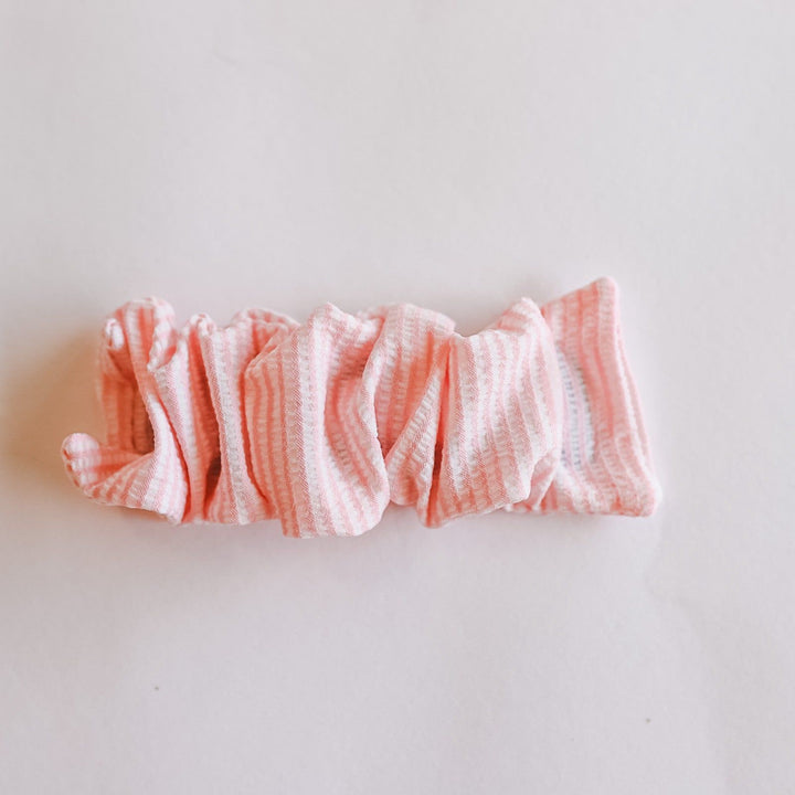 Pink Seersucker Ruched