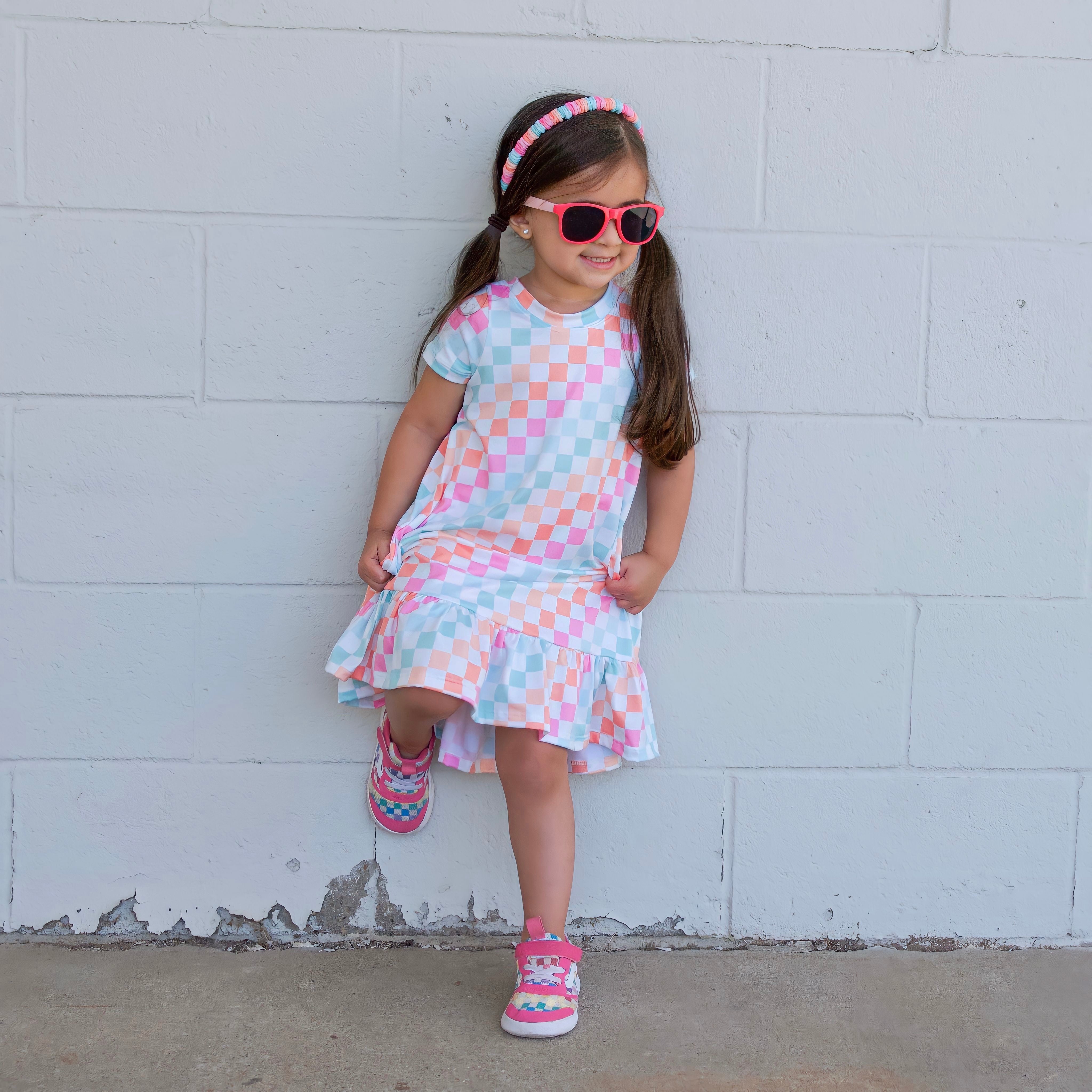 Checkered Rainbow Gown