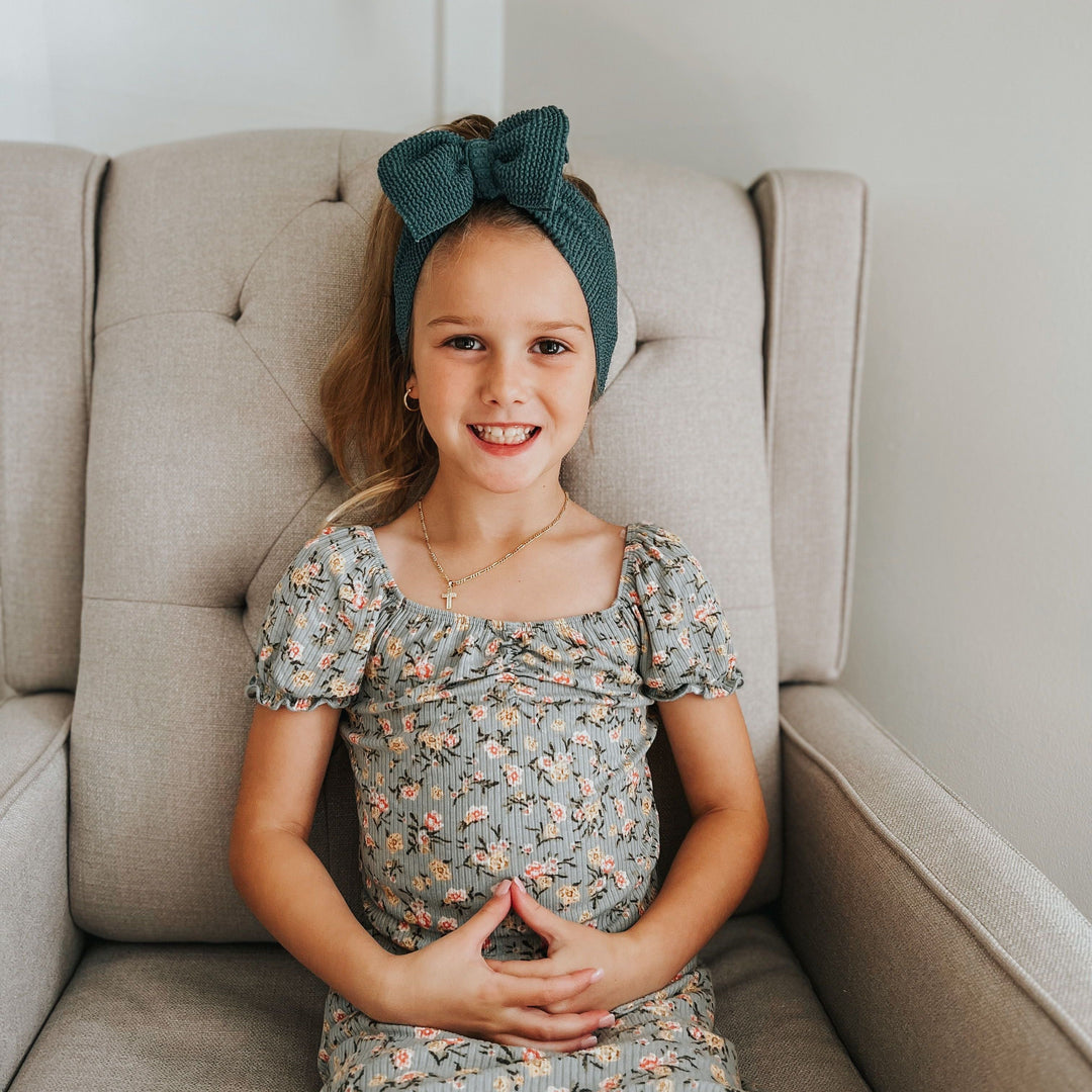 Ribbed Crinkled Swim Mini Headwraps