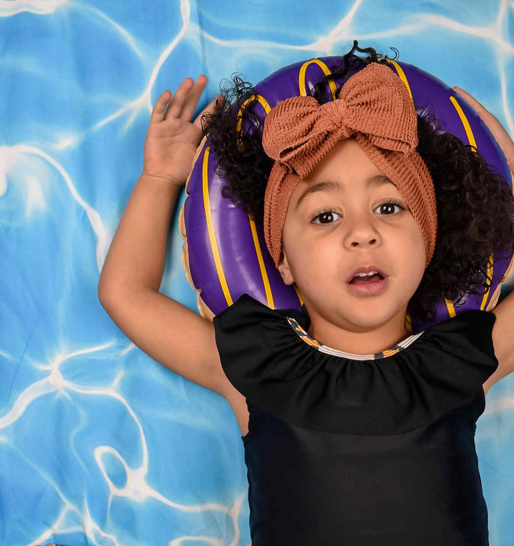 Ribbed Crinkled Swim Mini Headwraps
