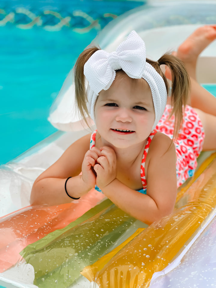 Ribbed Crinkled Swim Mini Headwraps
