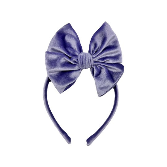 Summer Velvet Fancy Butterfly Bow - Sparkling Purple