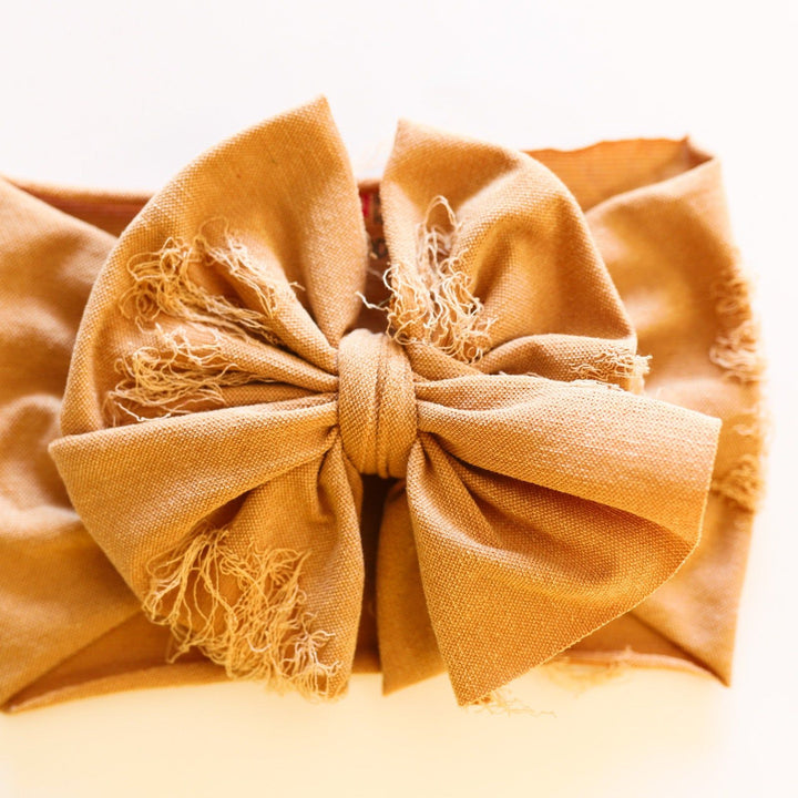 Caramel Distressed Messy Headwrap