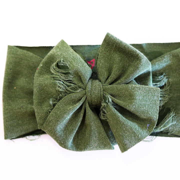 Olive Distressed Headwrap