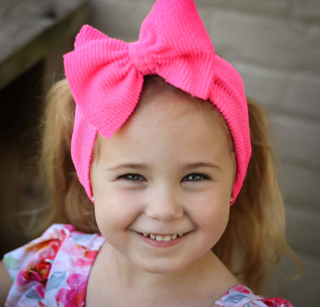 Ribbed Crinkled Swim Mini Headwraps
