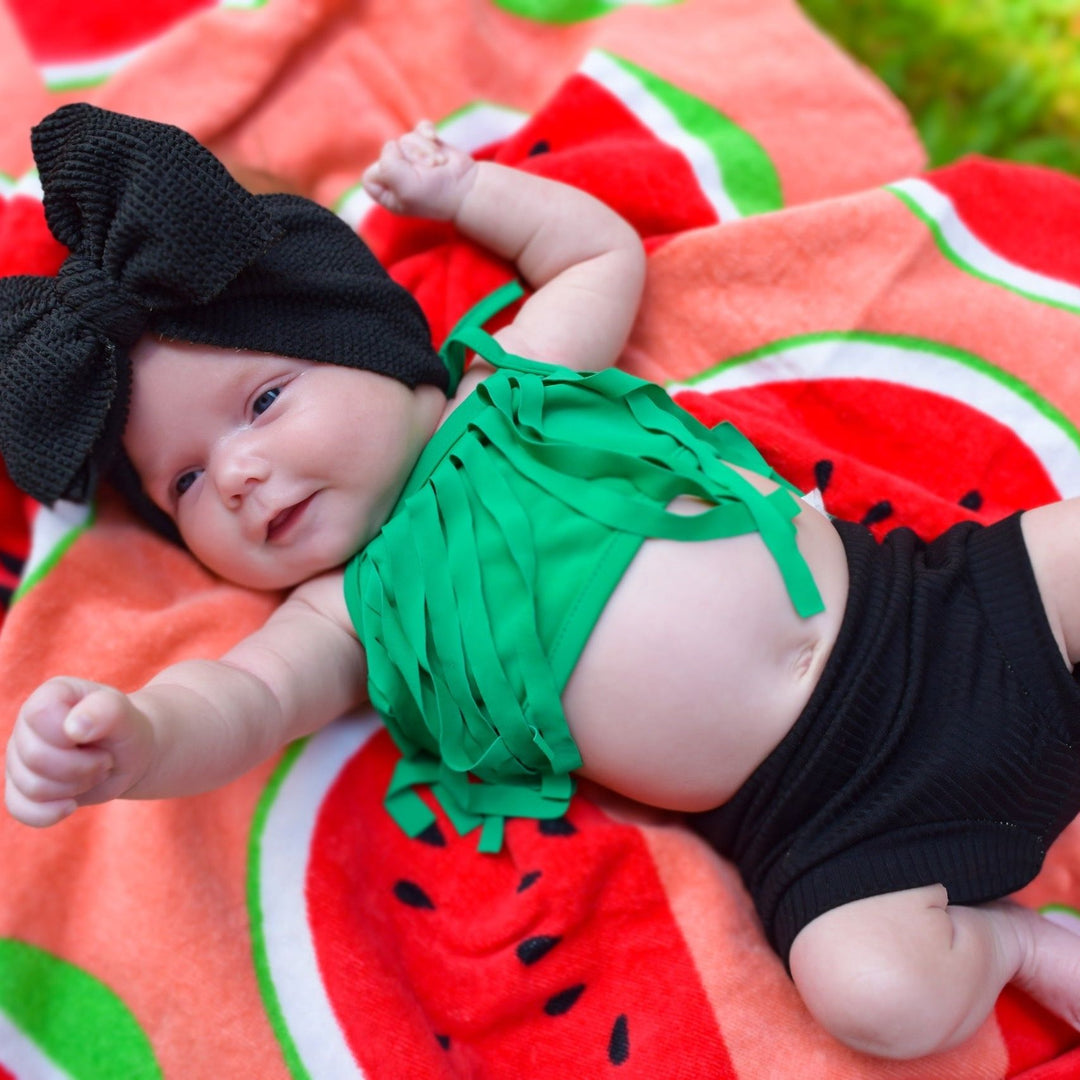 Ribbed Crinkled Swim Mini Headwraps