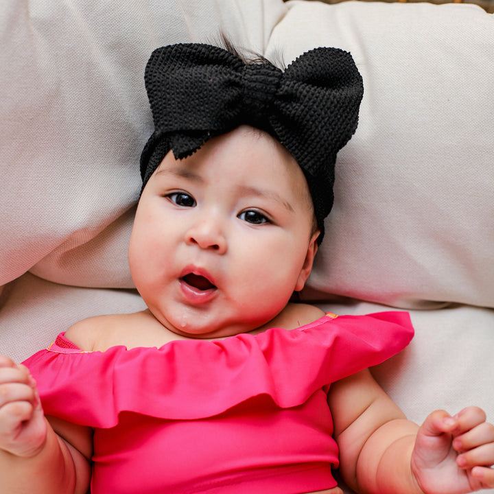 Ribbed Crinkled Swim Mini Headwraps