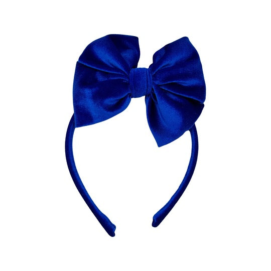 Summer Velvet Fancy Butterfly Bow - Marino