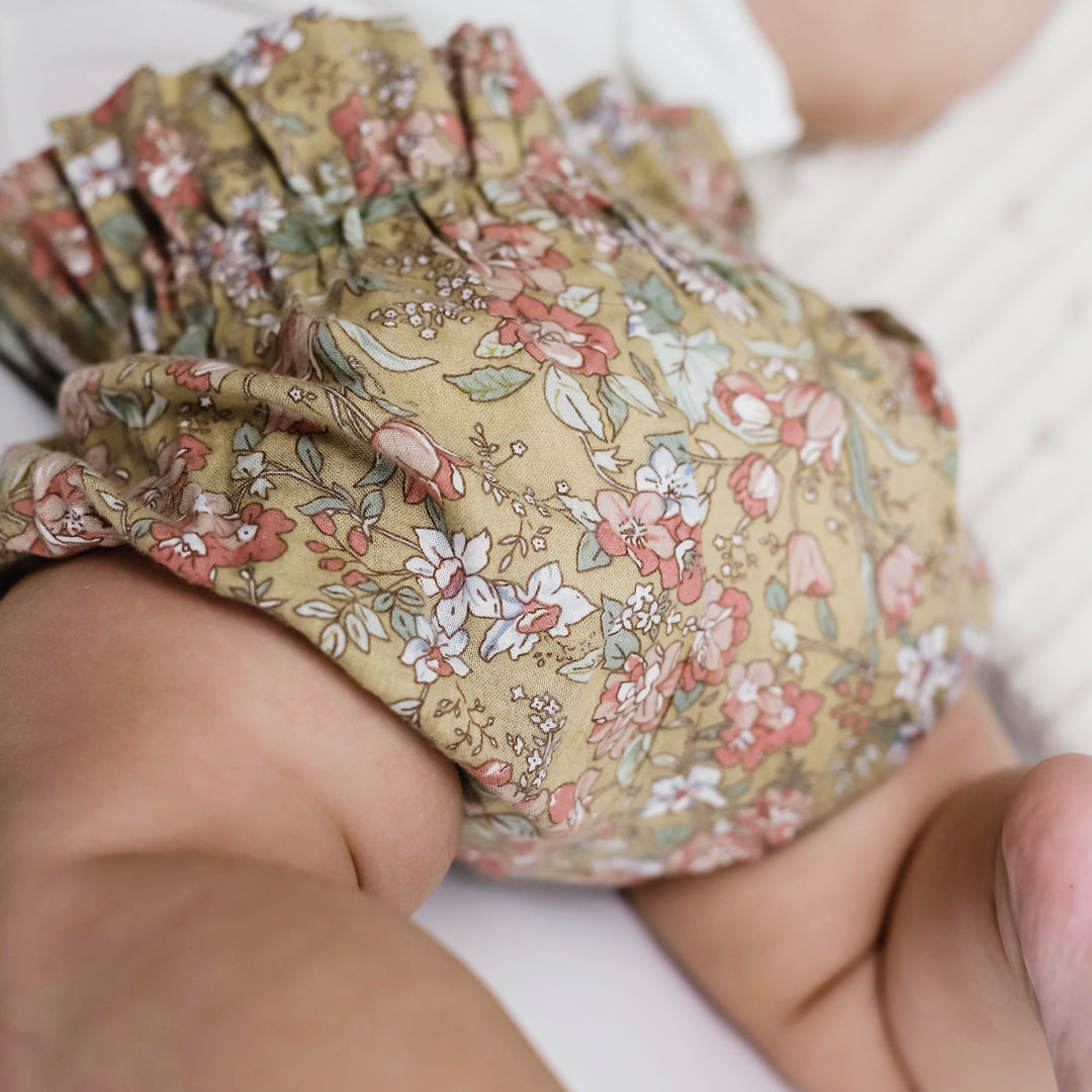 Tan Floral Bloomers