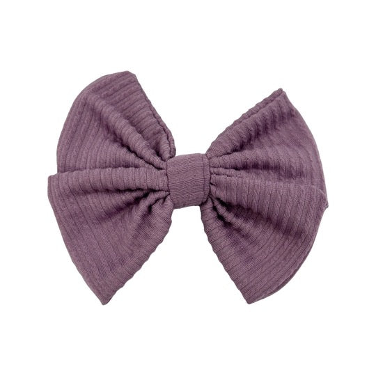 Ribbed Fancy Butterfly Bow - Vintage Purple